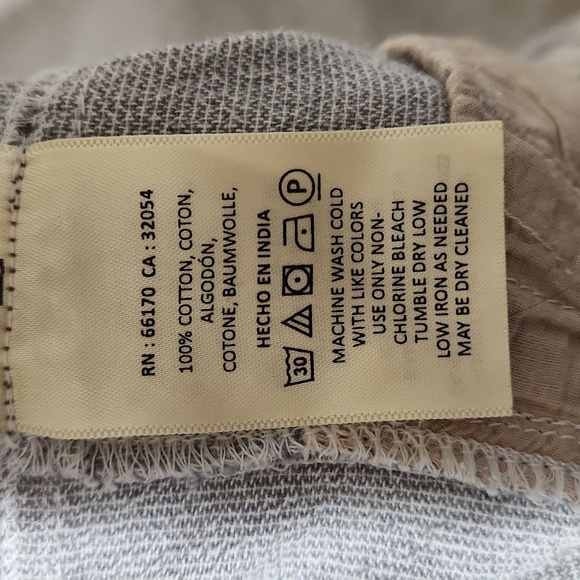 Anthropologie Hei Hei Pull On Beachy Cotton Tapered Casual Pants Grey Size XS - Picture 9 of 10